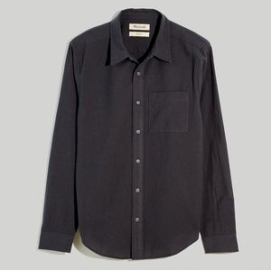 Madewell Men's Crinkle Cotton Perfect Long-sleeve Shirt NWT